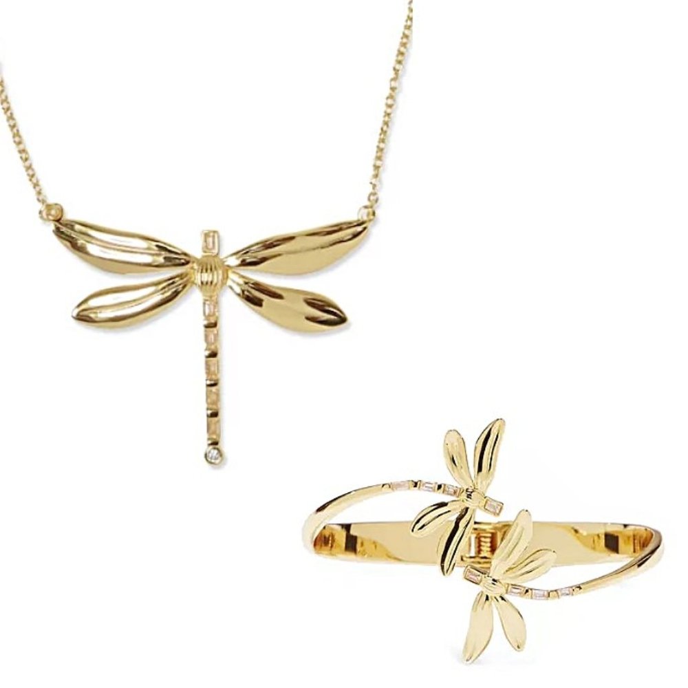 SOLD! ๐ Vince Camuto Dragonfly Necklace & Bracelet - Picture 1 of 10